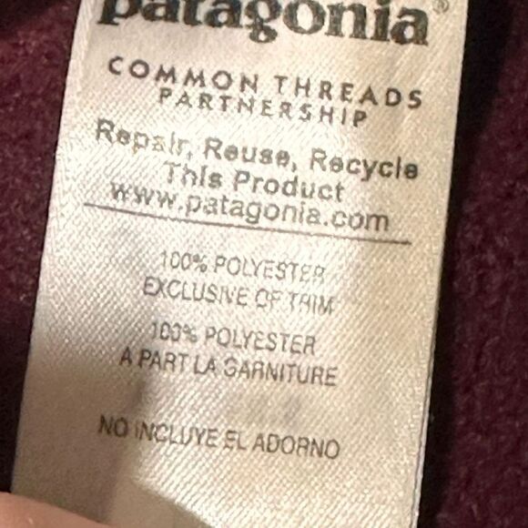 Patagonia Synchilla Snap-T Fleece Pullover Pink Maroon Blue - Picture 4 of 5